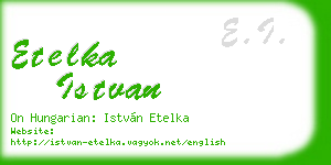 etelka istvan business card