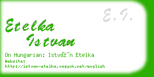 etelka istvan business card